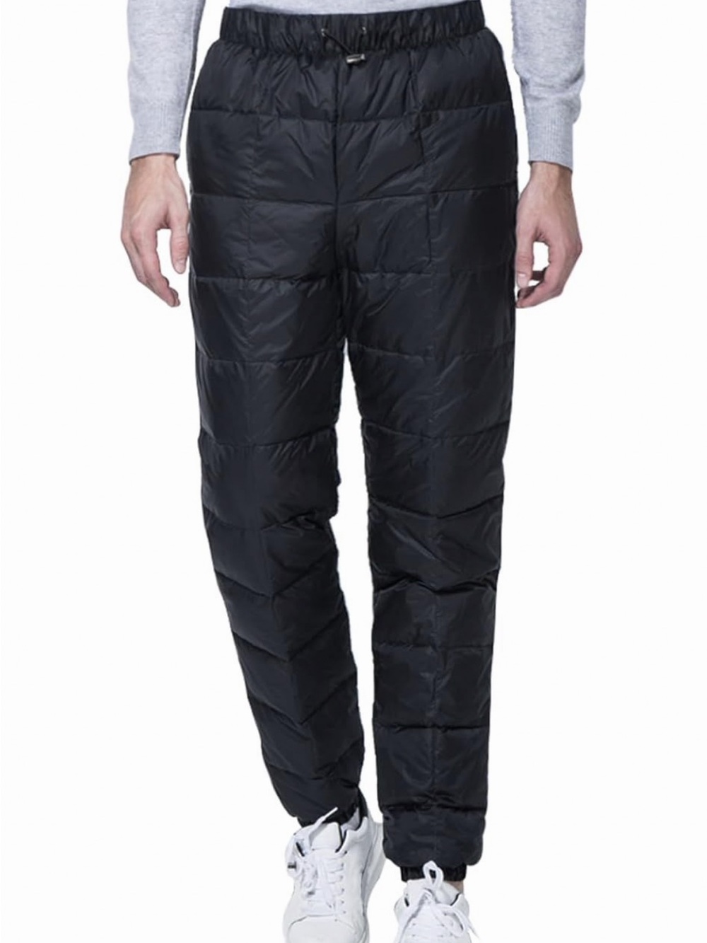 Men's Black Quilted Insulated Winter Pants